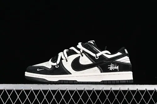 All categories Nk SB Dunk Series Nk SB Dunk Low High-end customized low-top sneakers Stussy x Nk Dunk Low Stussy-strap beige black hook SB low-top casual sneakers SJ2068-252
